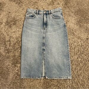 Zara Denim Midi Skirt women’s medium
